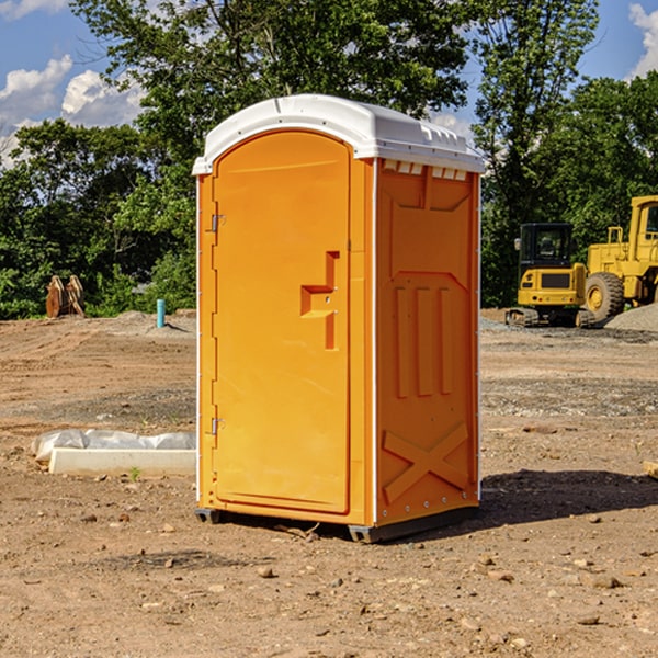 how often are the portable toilets cleaned and serviced during a rental period in Auglaize County Ohio